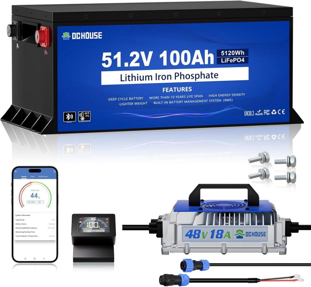 DC HOUSE Metal Case 48V 100Ah Pro Lithium Golf Cart Battery