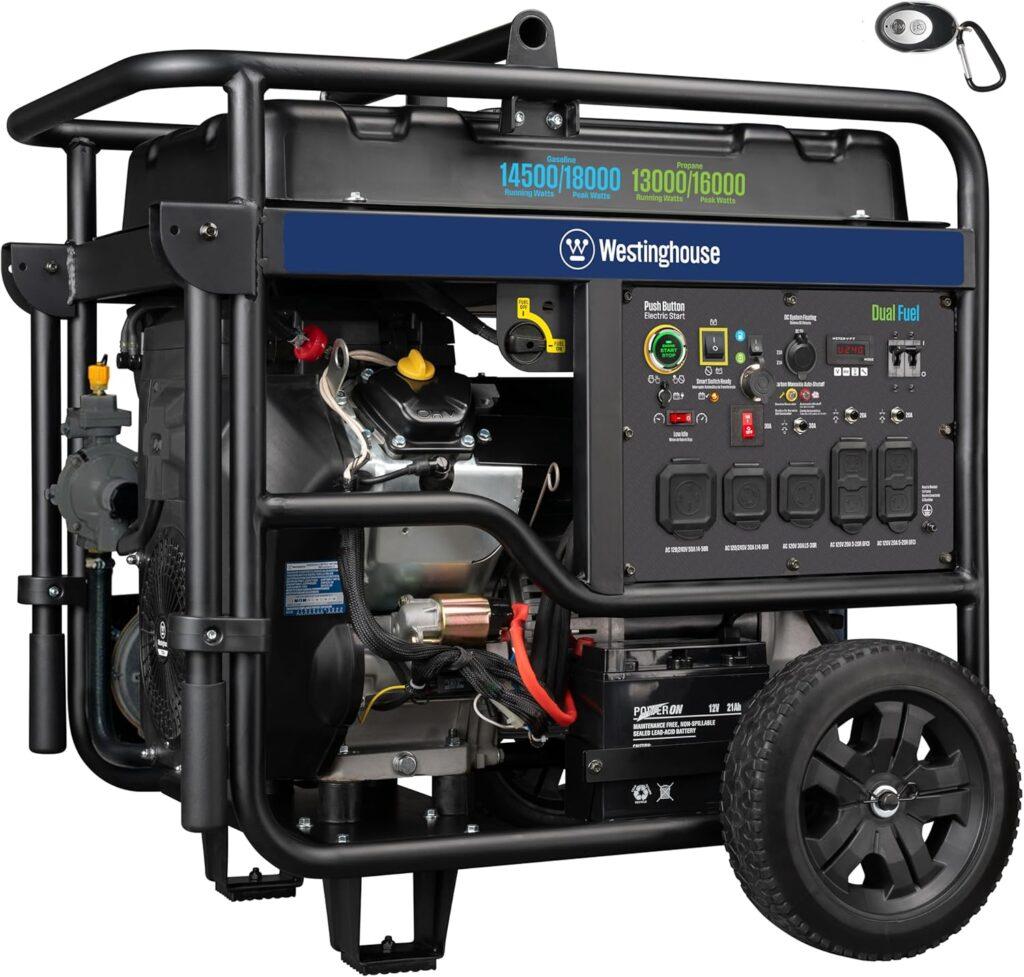 Westinghouse WGen14500DFc 18000 Peak Watt Dual Fuel Home Backup Portable Generator-1