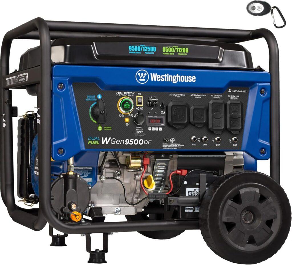 Westinghouse WGen9500DF 12500 Watt Dual Fuel Portable Generator-1